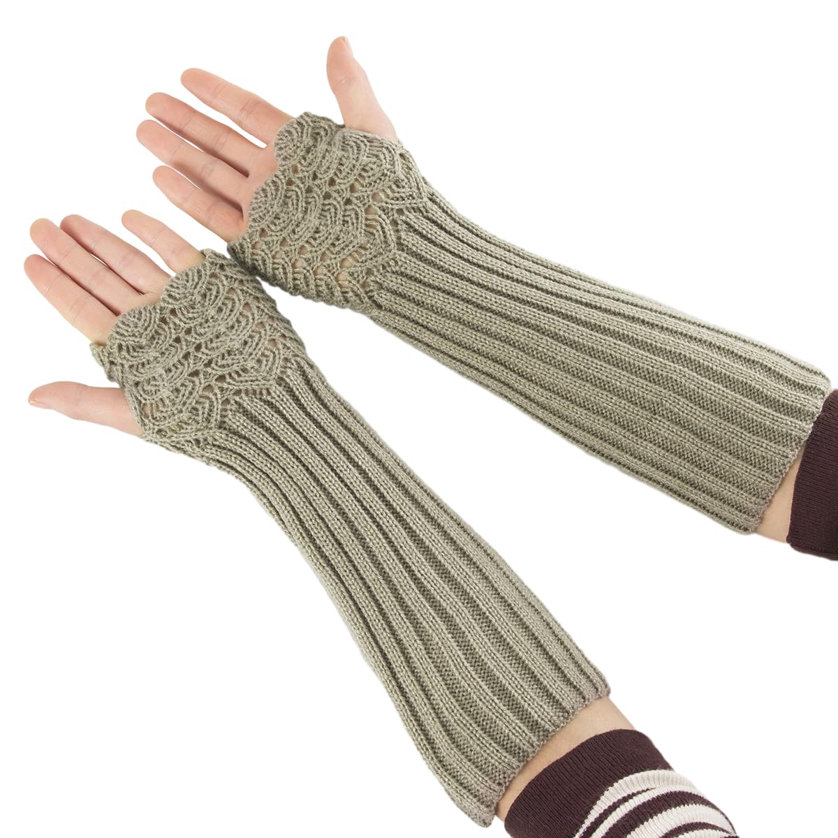 PALAY Hand Warmers Gloves Fingerless Gloves for Women Arm Warmers Wrist Warmer Stylish Women Gloves Long Sleeve Knitting Hand Wrist Warmer Winter Fashion Piece PALAY Hand Warmers Gloves Fingerless Gloves for Women Arm Warmers Wrist Warmer Stylish Women Gloves Long Sleeve Knitting Hand Wrist Warmer Winter Fashion Piece